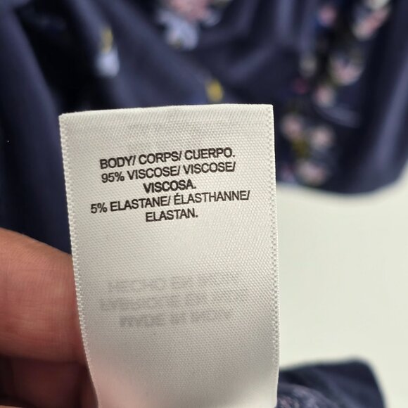 Lucky Brand Sleeveless V-Neck Elastic Waist Drawstring Floral Dress Women Large‎ - Picture 5 of 7